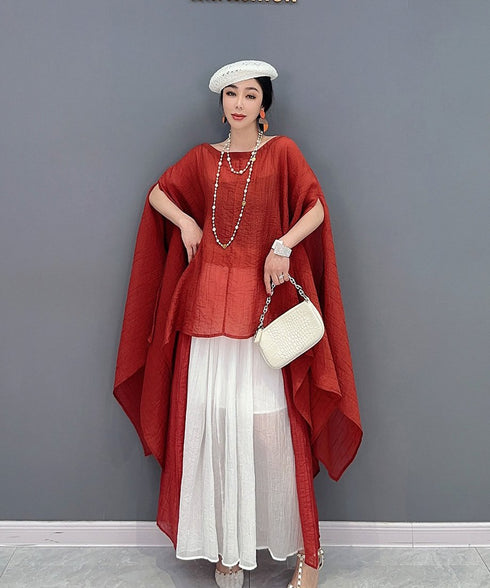 Contrast Flow Skirt
